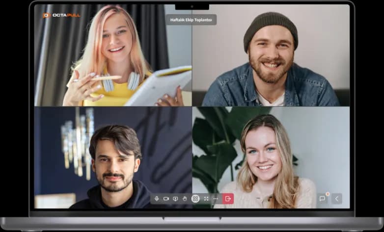 OctaMeet masaüstü uygulaması video konferans ekran görüntüsü