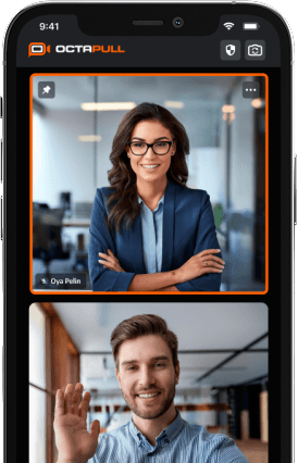 Mobile phone displaying app interface