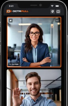 Mobile phone displaying app interface Mobile phone displaying app interface