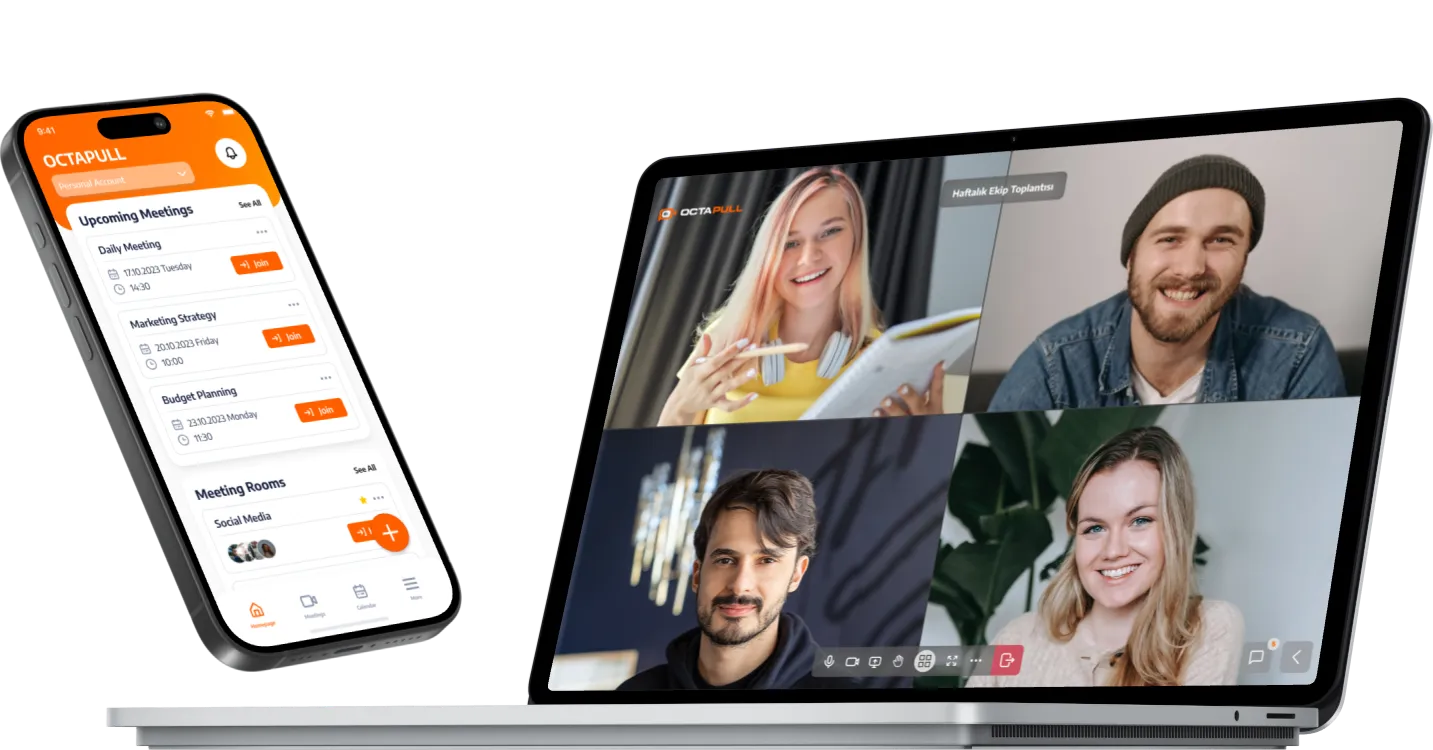 Octapull mobil ve masaüstü uygulama ekran görüntüleri